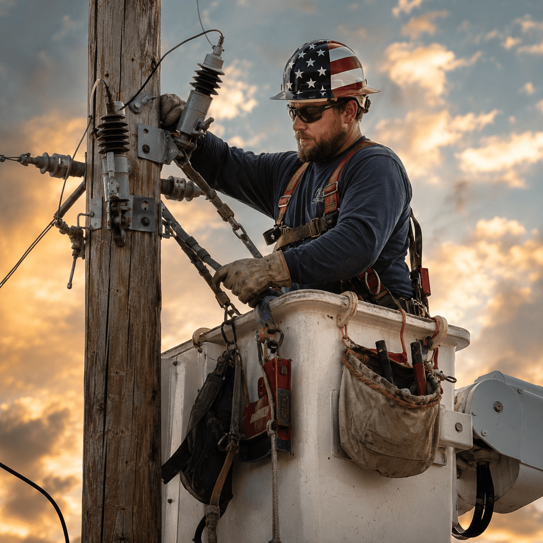 Union tradesman on the job